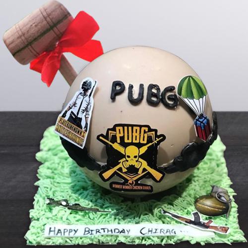 Exclusive PUBG Styled Smash Cake with Hammer