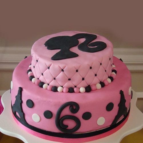 Remarkable Two Tier Barbie Cake for Birthday
