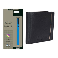 Gift of Parker Pen and Longhorns Leather Wallet