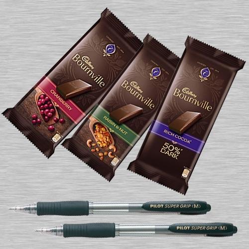 Delicious Cadbury Bournville Chocolate in 2pcs Ball Point Pen