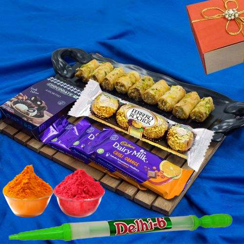 Exclusive Baklawa Sweets N Chocolates with Pitchakari N Gulal on Holi