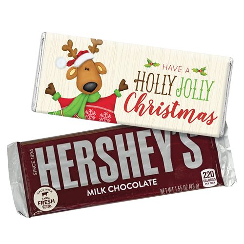 Personalized Holly Jolly Merry X-Mas Kisses Bar