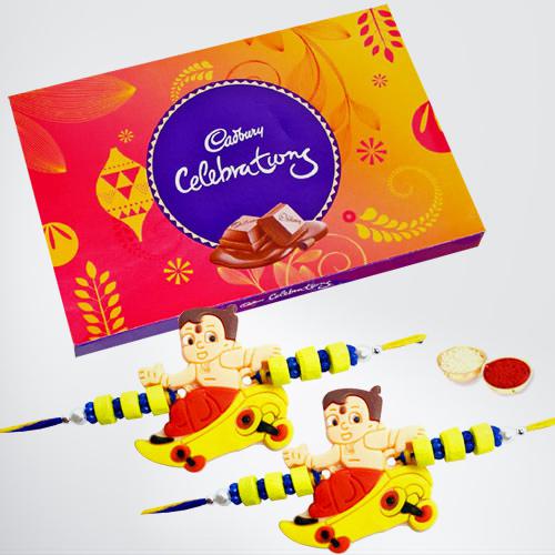 Cadbury Celebrations with 2 Kids Rakhi