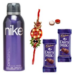 Nike Original  Deo for Men and Chocolate with Rakhi and Roli Tilak Chawal