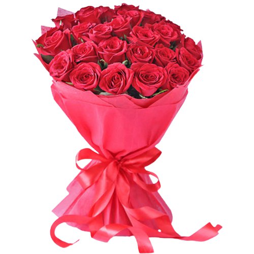Eye Catching Red Roses Bunch