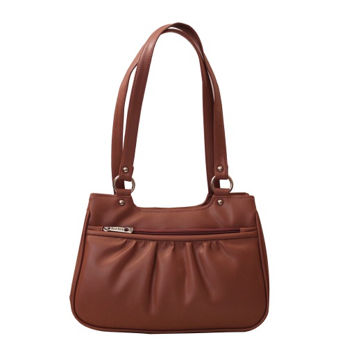 Coffee Color Ladies Bag with Double Partitions