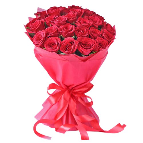 MidNight Delivery ::24 Exclusive Red Dutch Roses Bouquet