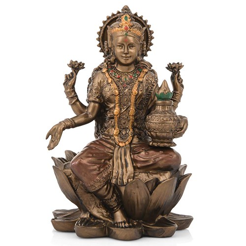 Graceful Goddess Lakshmi Polyresin Idol