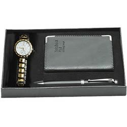 Splendid Watch Gift with Notepad N Pen