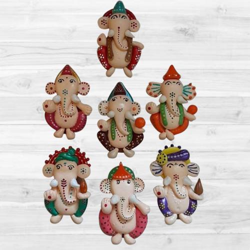 Attractive Handmade Ganesh Fridge Magnet Set of 3 pcs