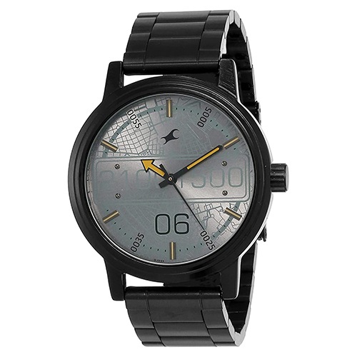 Admirable Fastrack Road Trip Analog Grey Dial Mens Watch